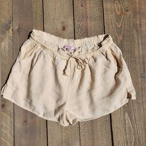 Calypso St Barth 100% Linwn Women's Cream Shorts Gorgeous Quality
